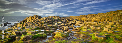 Giants Causeway rocks and ocean, Northern Ireland, UK