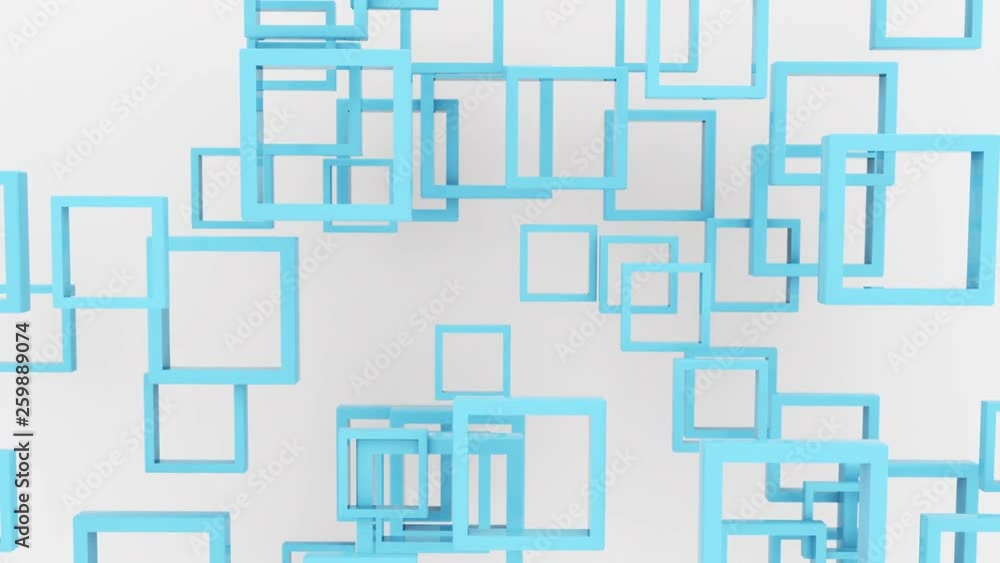 Abstract background 3d color squares shapes 4k animation. Looping footage. Abstract background 3d color squares shapes 4k animation. Looping footage.