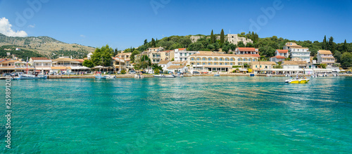 Corfu  panorama of the bay in the city of Kassiopi.