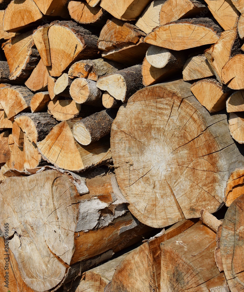 Naklejka premium wood for the fireplace