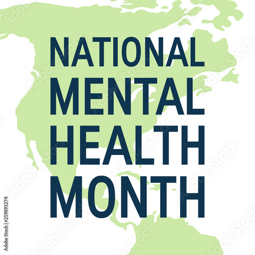 Mental health awareness month, vector flat style