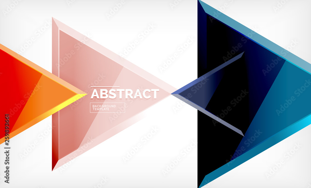 Flying triangles compostion geometric background Flying triangles compostion geometric background