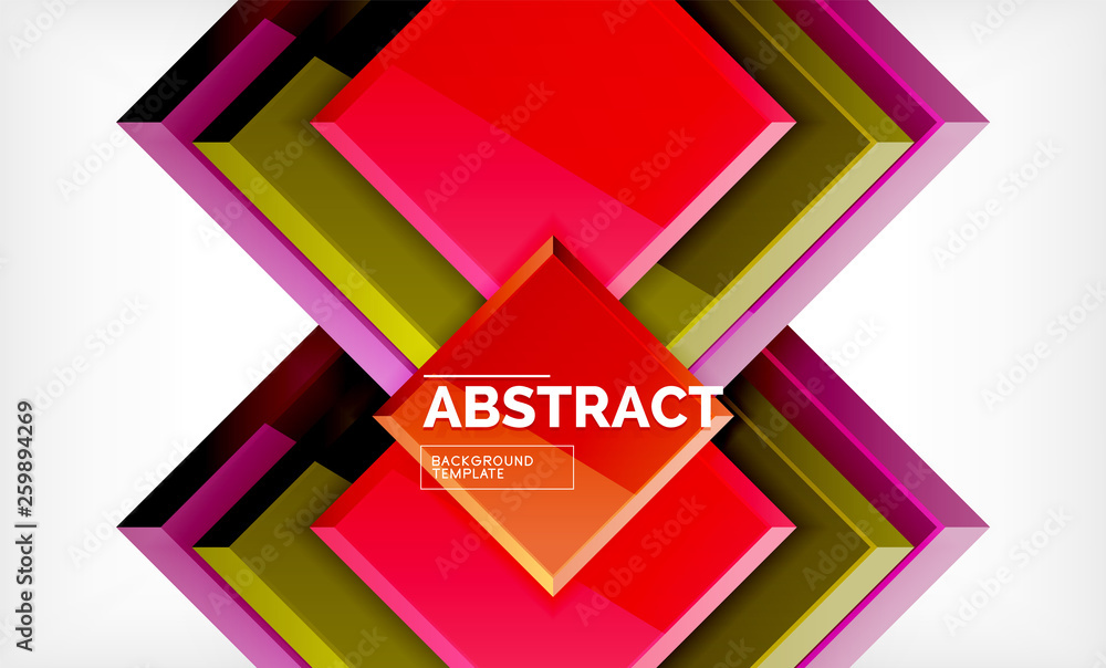 Square geometric background Square geometric background