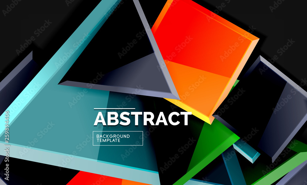 Obraz premium Squares and triangles geometrical background