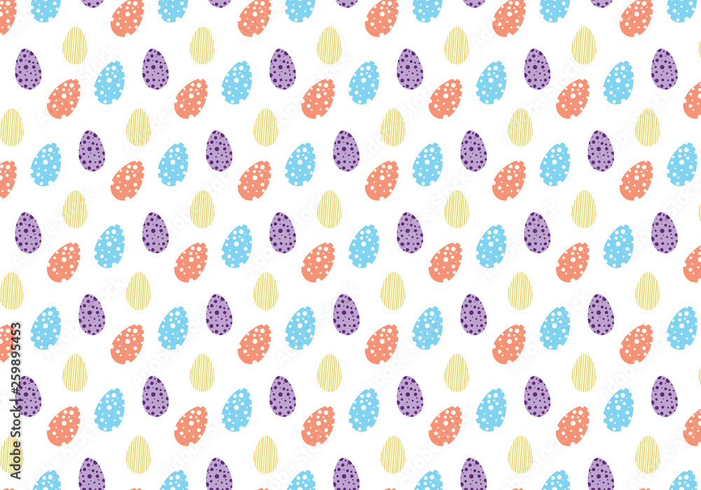 Easter eggs colorful vector pattern