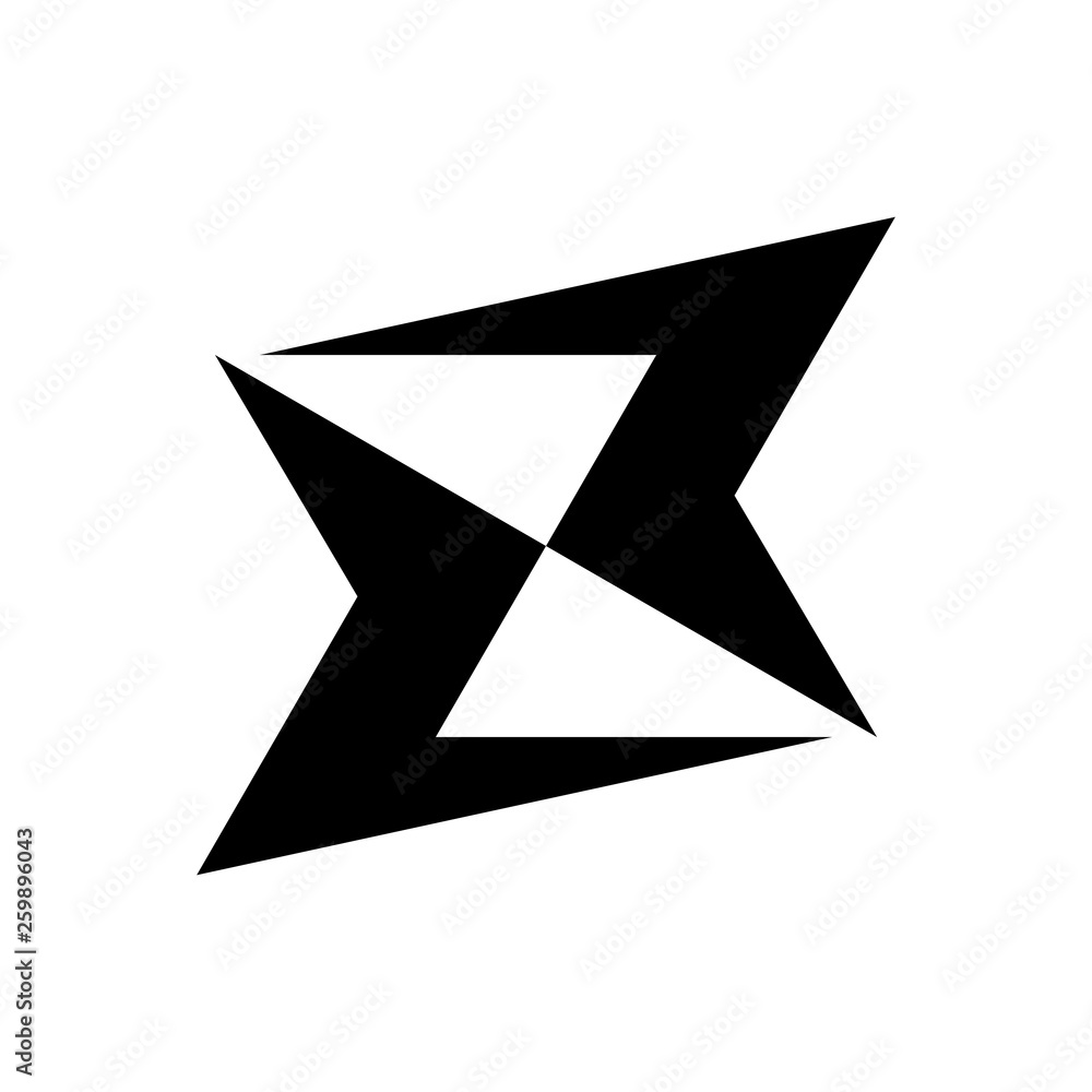 Black abstract logo design template. isolated on white background Black abstract logo design template. isolated on white background