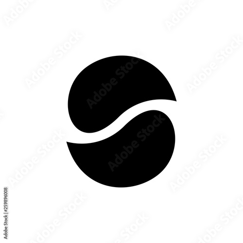 Black abstract logo design template. isolated on white background