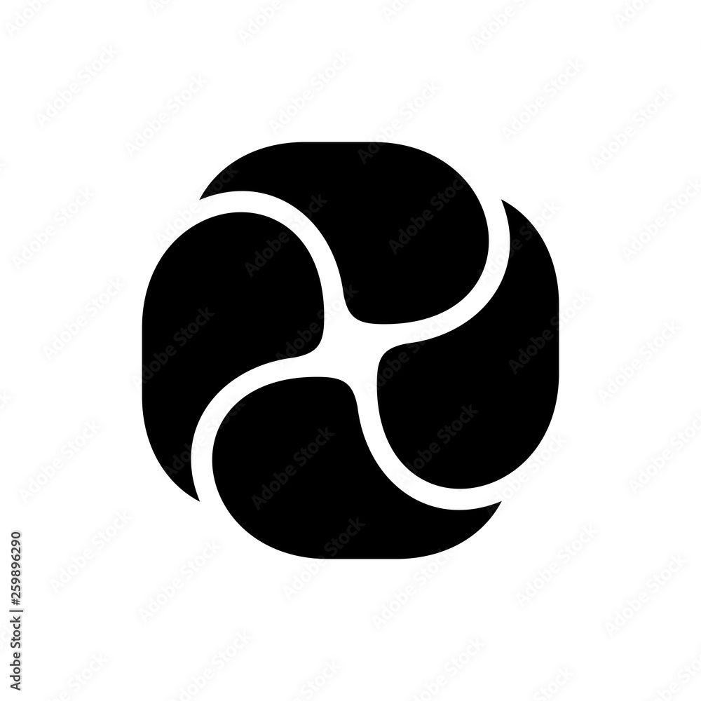 Black abstract logo design template. isolated on white background Black abstract logo design template. isolated on white background