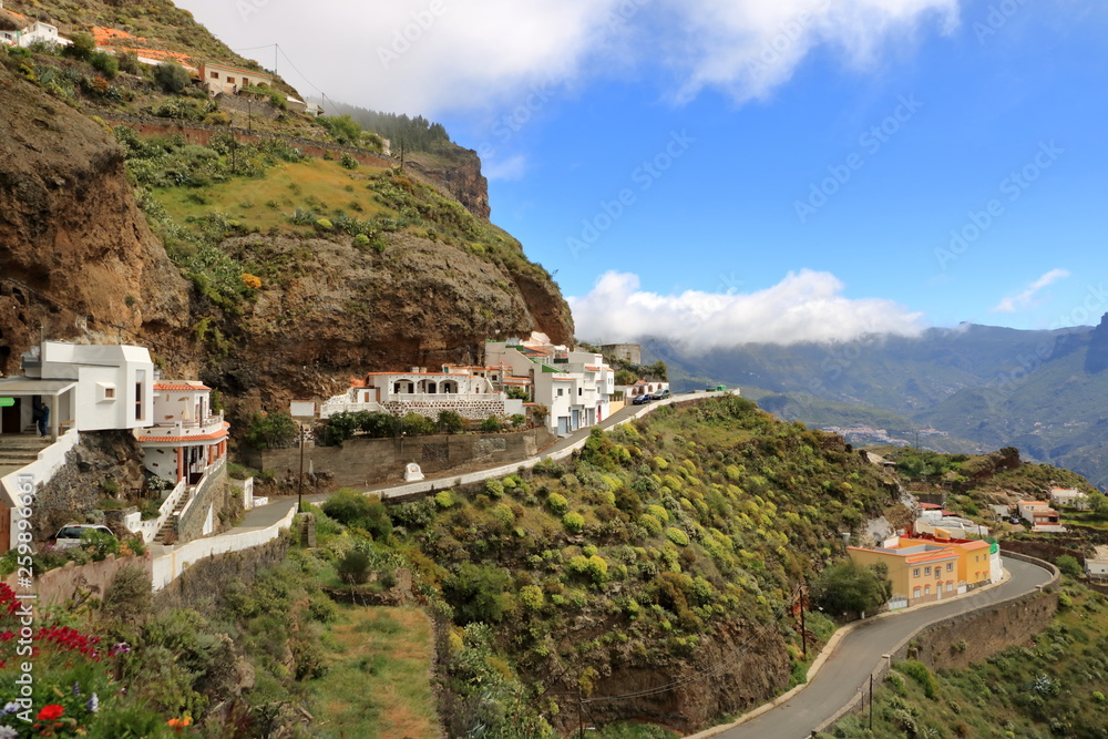 scenic Artenara, Gran Canaria’s highest mountain village. Canary islands of Spain