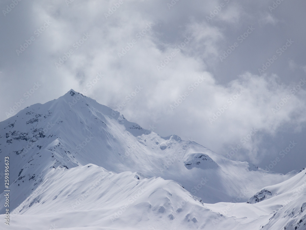 mountains in winter