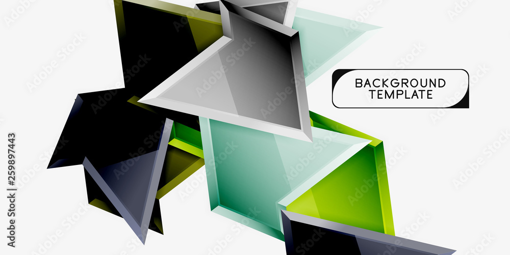 Minimal geometrical triangles with 3d effect abstract background template Minimal geometrical triangles with 3d effect abstract background template