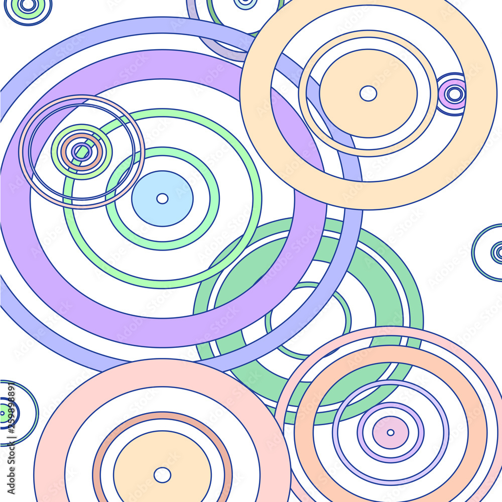 Rings of pastel color 