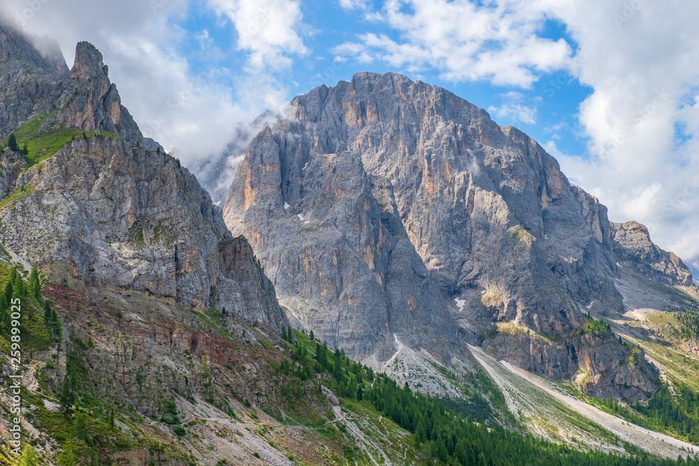 Beautiful mountain view in the dolomites