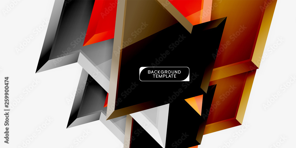 Minimal geometrical triangles with 3d effect abstract background template Minimal geometrical triangles with 3d effect abstract background template