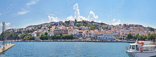 panoramic landscape of Pylos Messinia Peloponnese Greece - famous greek summer places photo