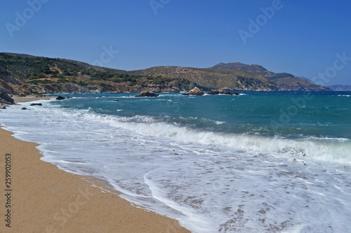 wavy Aegean sea at North Euboea Greece - famous summer destination