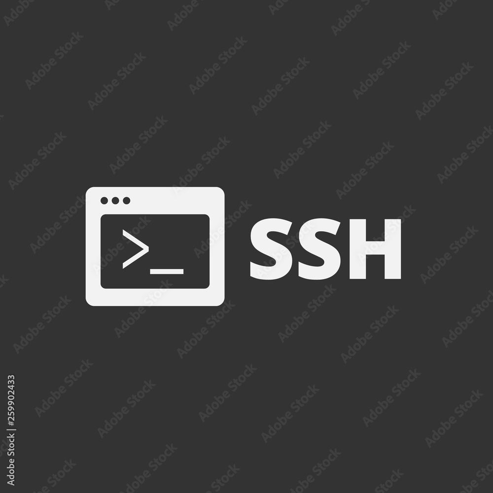 Secure Shell (SSH) concept illustration is a cryptographic network protocol for operating network services securely over an unsecured network. Secure Shell (SSH) concept illustration is a cryptographic network protocol for operating network services securely over an unsecured network.