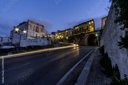 Nachtaufnahme Ostuni  Apulien  Lanzeitbelichtung