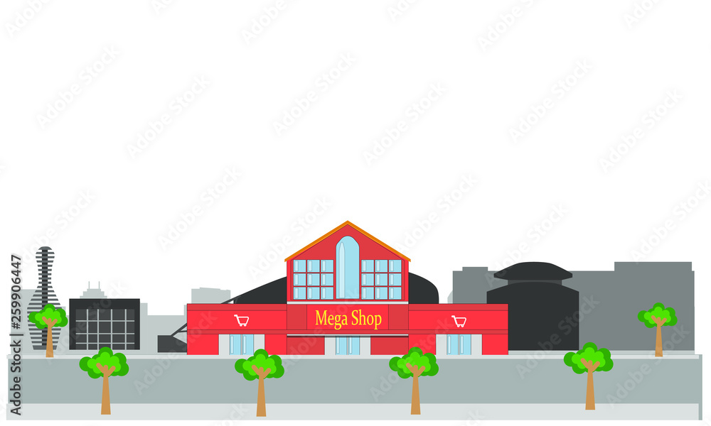 vector of shopping center in arlington city in united states vector of shopping center in arlington city in united states