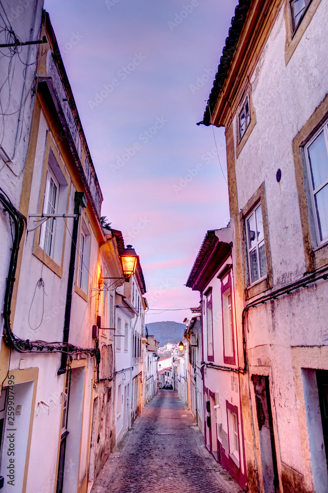 Portalegre at dusk, Portugal