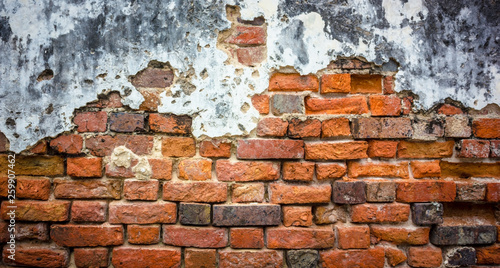 Background red brick wall texture pattern 
