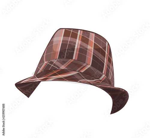  men's hat. Vector. Illustration. Eps