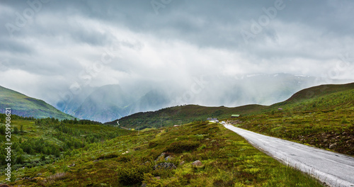 Summer mountain cloudy landscape (Norway)