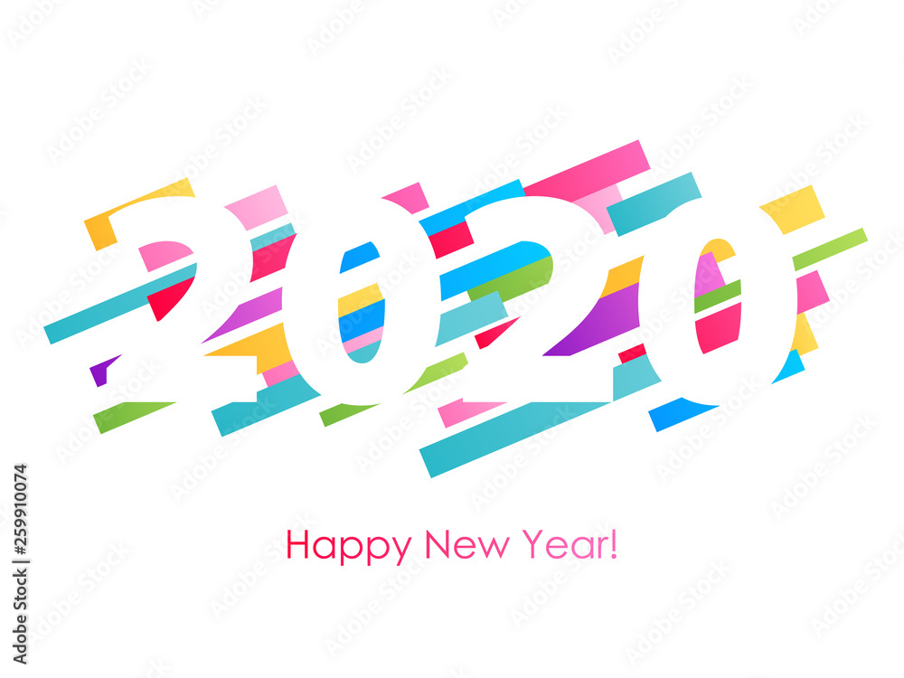 2020 Happy New Year background. Seasonal greeting card template. 2020 Happy New Year background. Seasonal greeting card template.
