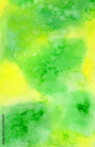 abstract background green yellow spring watercolor