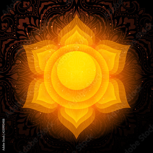 Swadhisthana chakra colorful symbol icon. Sacral Chakra.