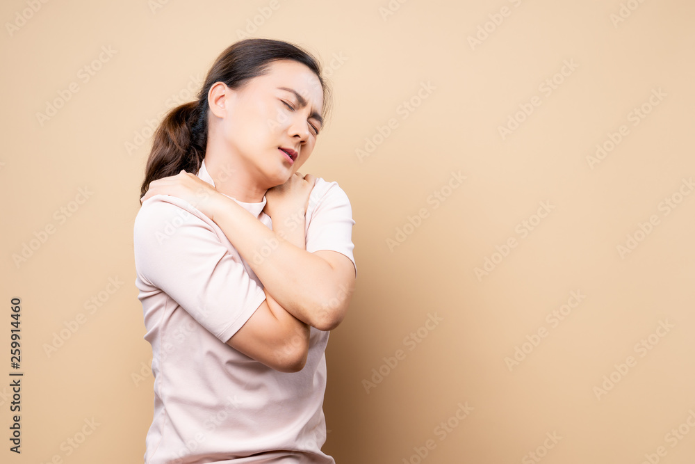 Fototapeta premium Woman has body pain