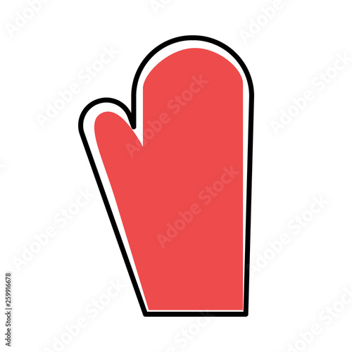 oven mitten flat illustration on white