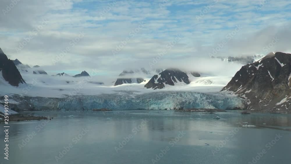 Svalbard. Glacier sliding into the sea. Svalbard. Glacier sliding into the sea.