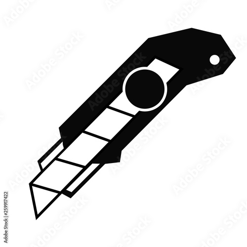 swiss knife flat illustration on white