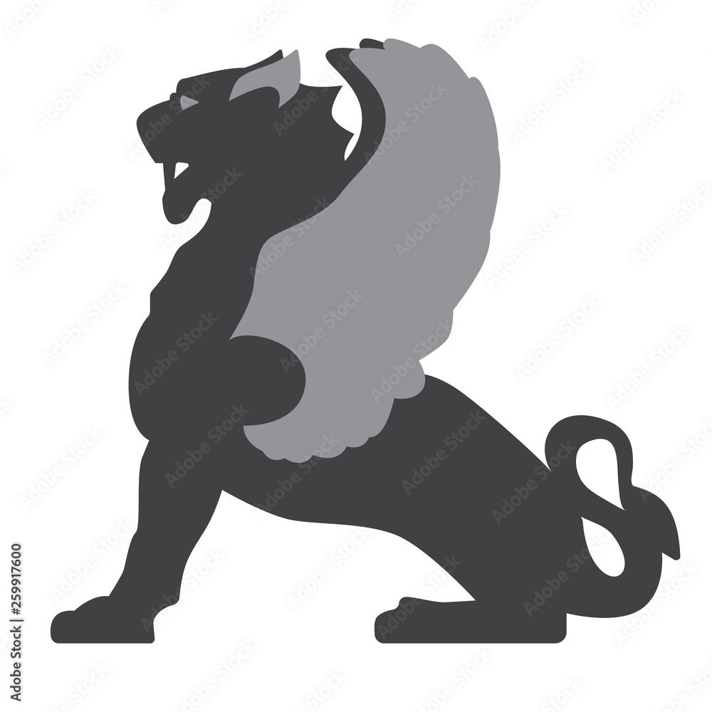 Obraz premium griffin flat illustration on white