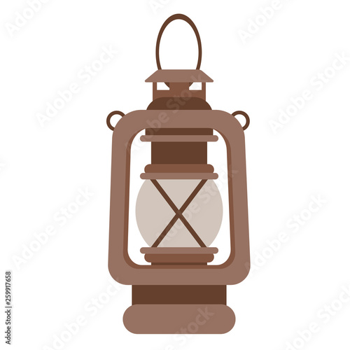 lantern flat illustration on white