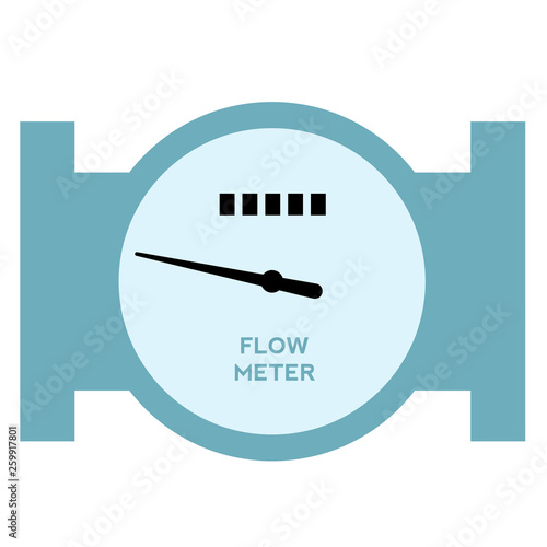 flow meter flat illustration on white