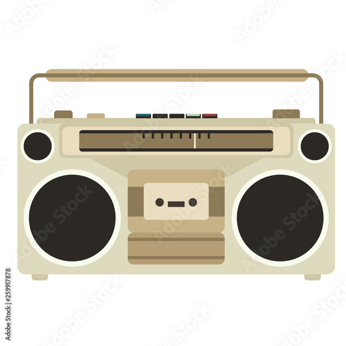 tape recorder flat illustration on white