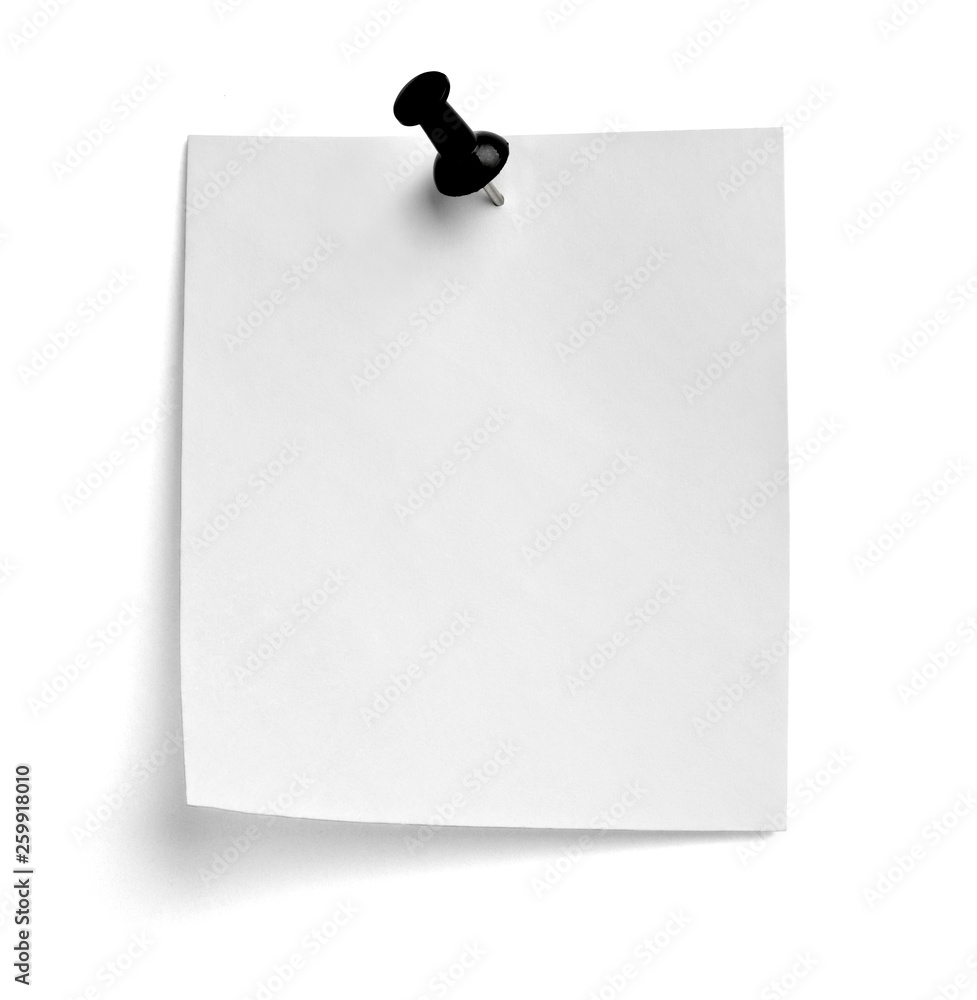 note paper push pin message red white black note paper push pin message red white black