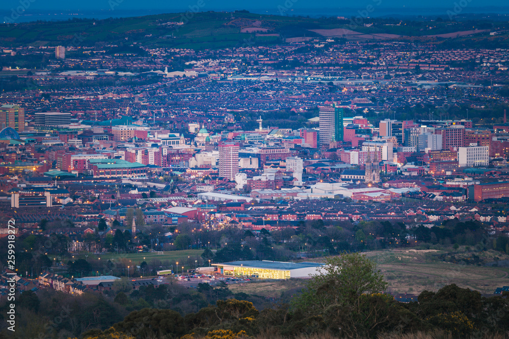 Obraz premium Aerial panorama of Belfast