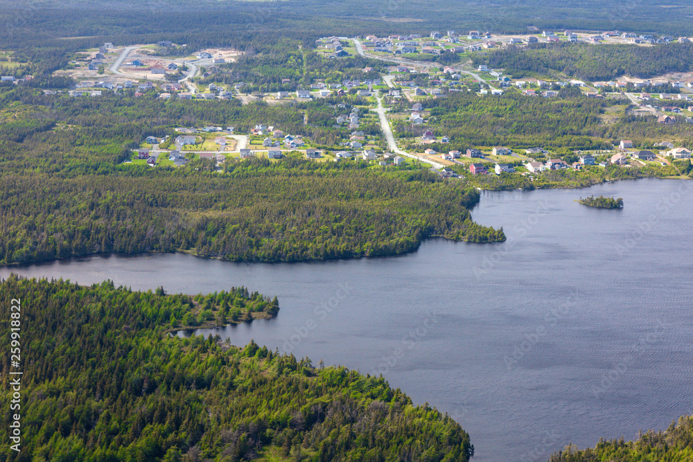 Fototapeta premium Aerial view of Nefoundland