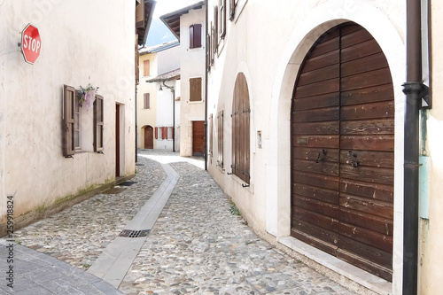 Fototapeta Naklejka Na Ścianę i Meble -  Venzone, Italy. Streets of Venzone, old town, located in the historic Friuli region.