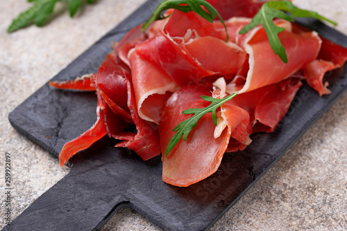 Traditional Spanish cured meat jamon