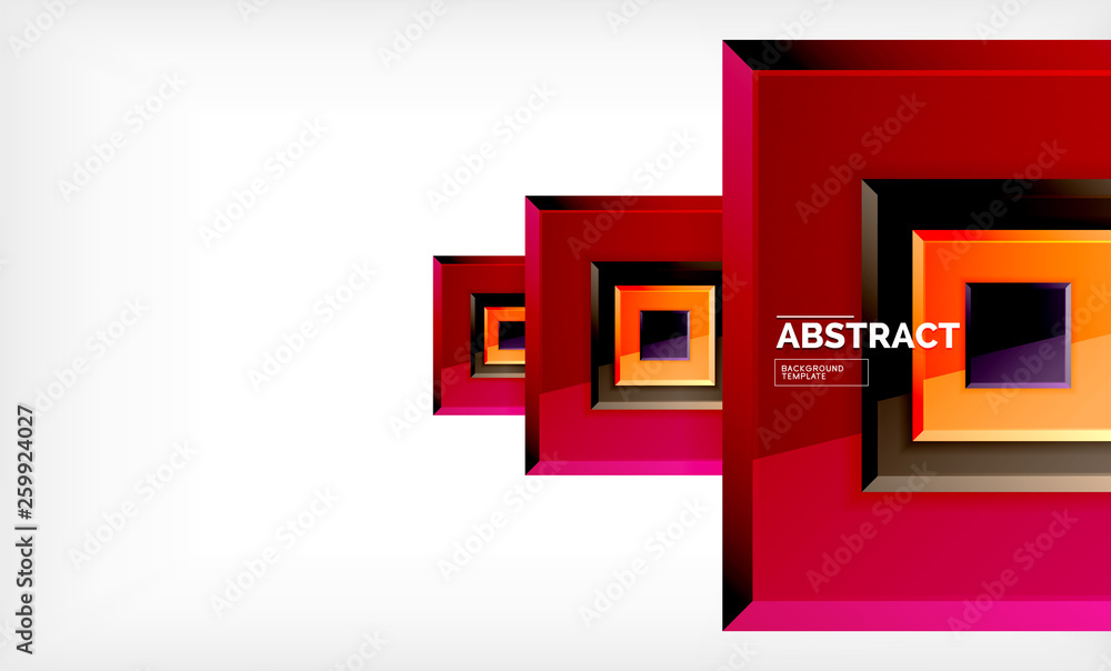 Square abstract background, glossy geometric design Square abstract background, glossy geometric design