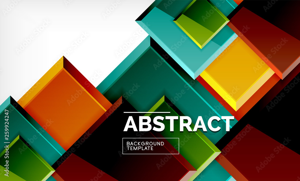 Square abstract background, glossy geometric design Square abstract background, glossy geometric design