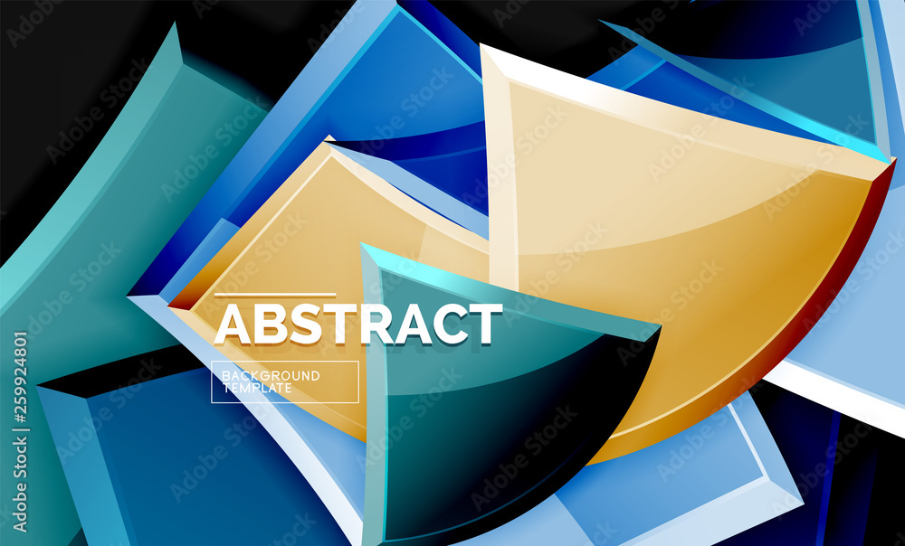 Squares and triangles geometrical background Squares and triangles geometrical background
