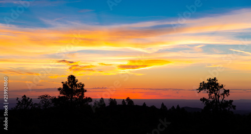 Scenic sunrise near Flagstaff in Arizona, USA