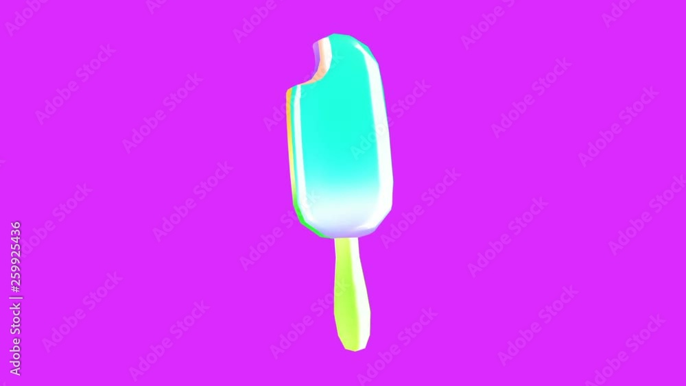 Gif animation art. Minimal. 3d ice cream Gif animation art. Minimal. 3d ice cream
