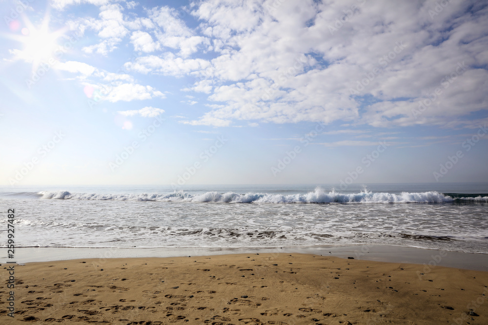 Summer background of beach and ocean. Free space for your decoration. Summer background of beach and ocean. Free space for your decoration.