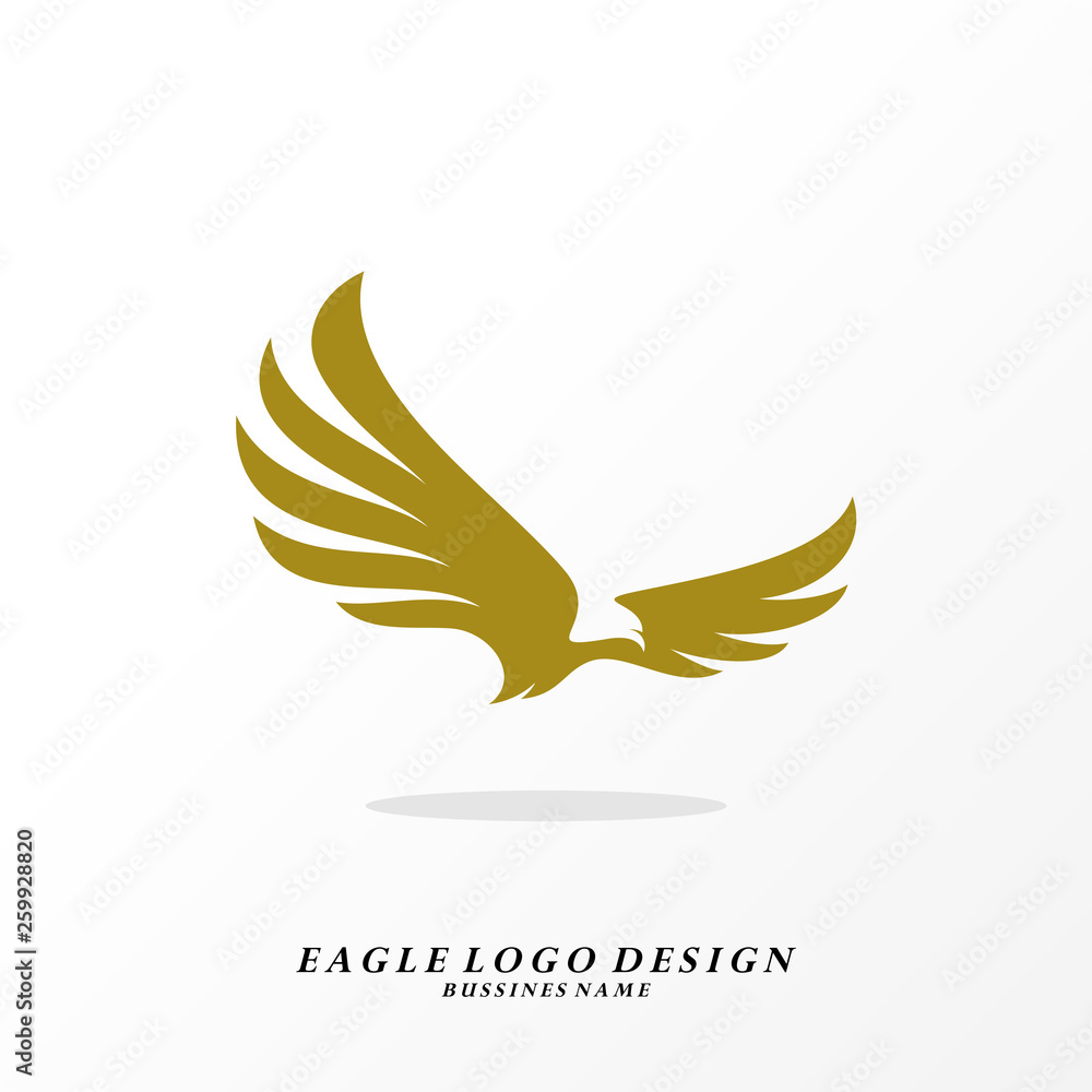 Obraz premium Eagle logo design vector. Simple Eagle logo template. Icon Symbol